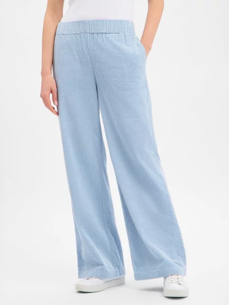 Spodnie sztruksowe w kroju relaxed fit z czystej bawełny Marc O'polo Denim niebieskie