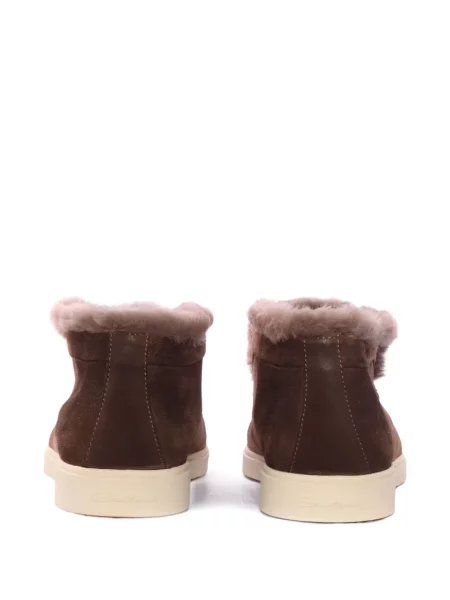 Botine Santoni din piele de căprioară maro