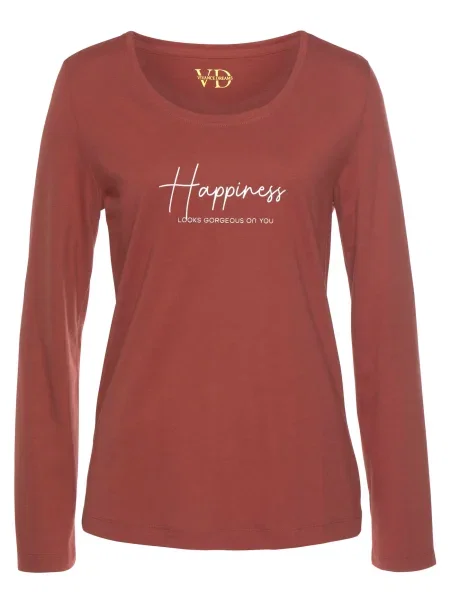 VIVANCE Tričko na spaní krvavě červená bílá