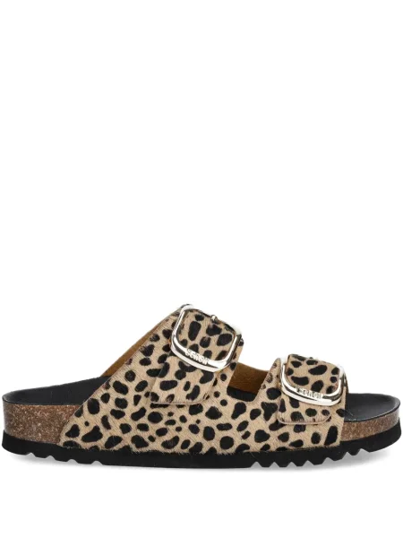 Papuci Scholl cu imagine cu model leopard