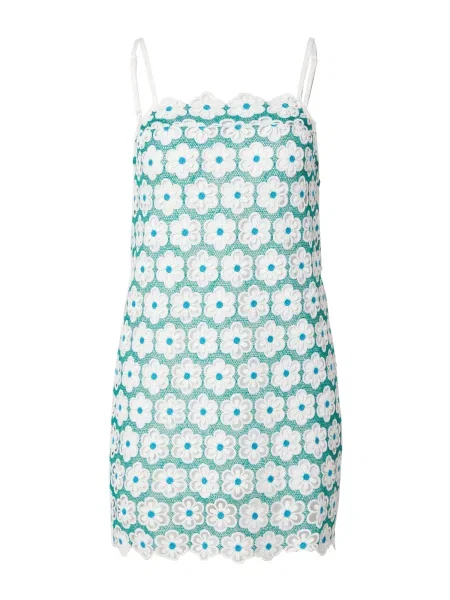 Warehouse Rochie de vară verde albastru alb