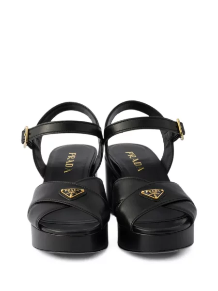 Sandale Prada din piele cu platformă negru