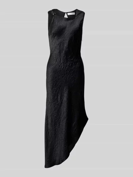 Sukienka midi o asymetrycznym kroju model ‘ELISE’ Selected Femme czarna