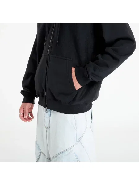 Hanorac cu glugă Nike din fleece alb