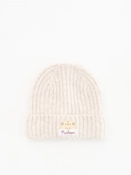Reserved Čiapka Pusheen s prímesou vlny béžová