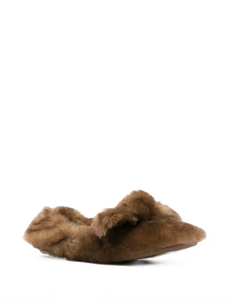 Balerini Zimmermann din piele de oaie maro