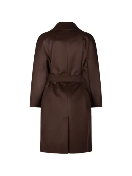 Cu centură palton Weekend Max Mara cu rever maro