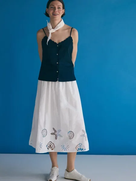 Reserved Блузка з квітковим мотивом темно-синій синя