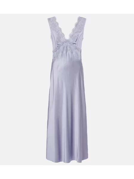 Rochie maxi Rixo din satin albastru