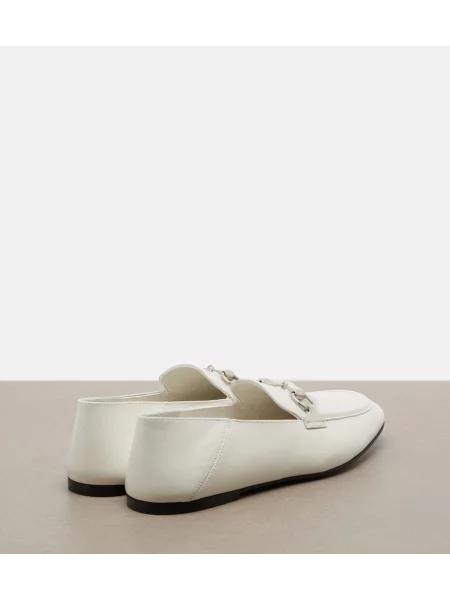 Pantofi loafer Gucci din piele alb