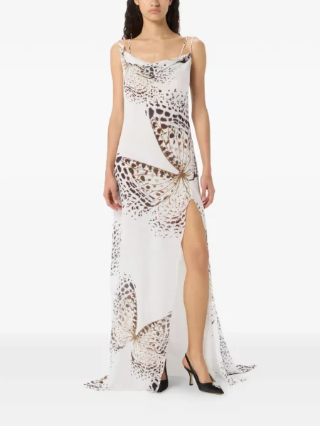 Rochie Blumarine cu imagine asimetrică alb