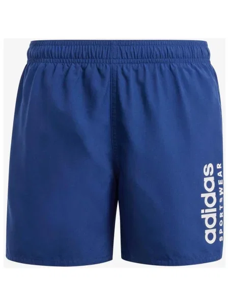 Kąpielówki dziecięce adidas Sportswear Essentials Logo CLX niebiesko-biały białe