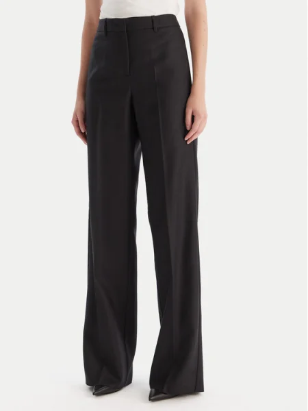 Marella Pantaloni palazzo Renoir Wide Leg negru