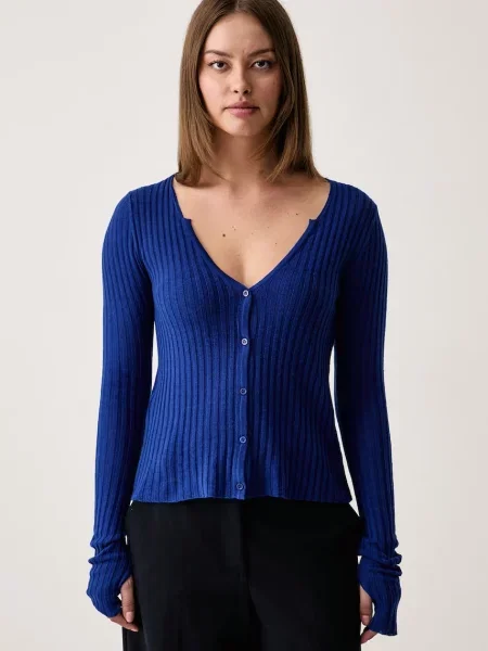 Pinko cardigan pentru femei din lână albastru