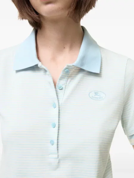 Ριγέ polo Burberry μπλε