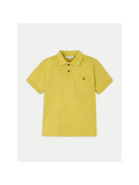 Otroški bombažen polo Mayoral rumena