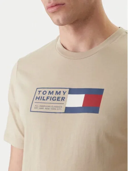 Tričko Tommy Hilfiger béžové