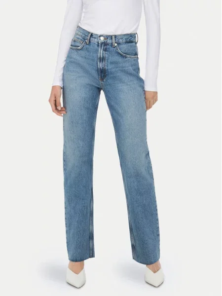 Jeansy z prostą nogawką z czystej bawełny model ‘RILEY’ Only niebieskie