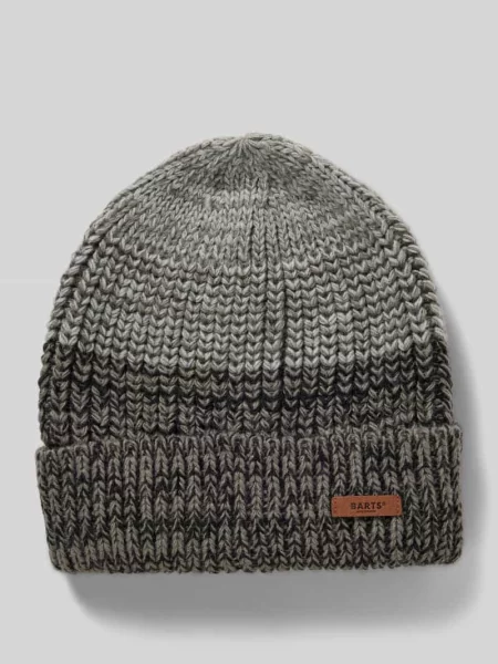 Czapka beanie z detalem z logo Barts czarna