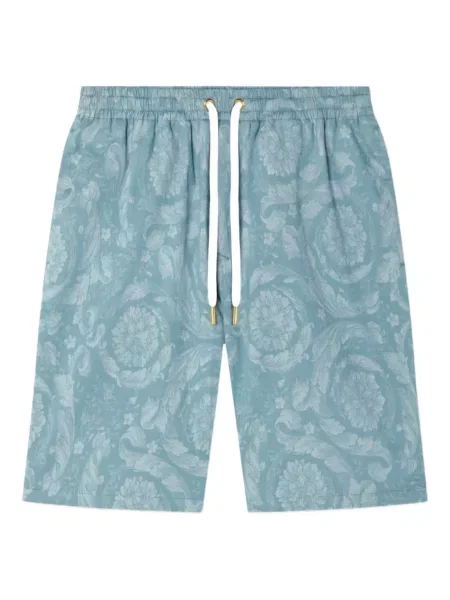 Pantaloni scurți Versace cu imagine albastru