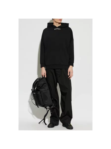 Bluza z kapturem Palm Angels klasyczna z logo czarna