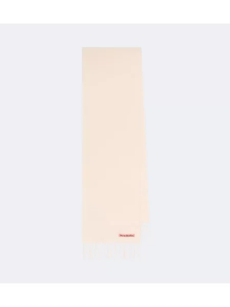 Fular Acne Studios cu franjuri de lână bej