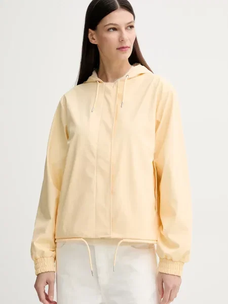 Rains geacă String W Jacket W3 de tranzitie oversize galben