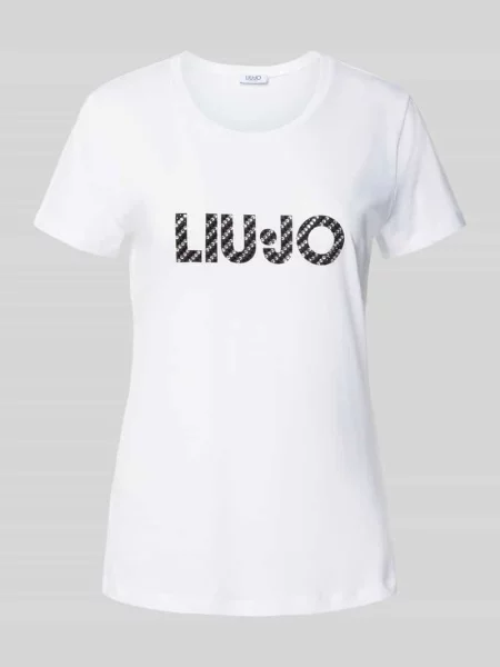 T-shirt z nadrukiem z logo Liu Jo White biała