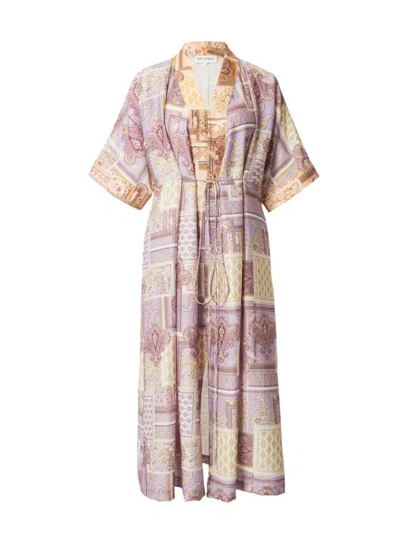 Lollys Laundry Rochie Jemima galben deschis / mov liliachiu / portocaliu piersică alb