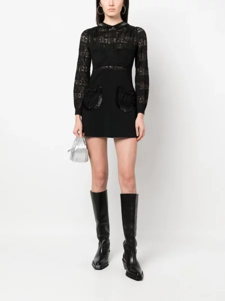 Nėriniuotas ilgas maxi suknele Dsquared2 juoda