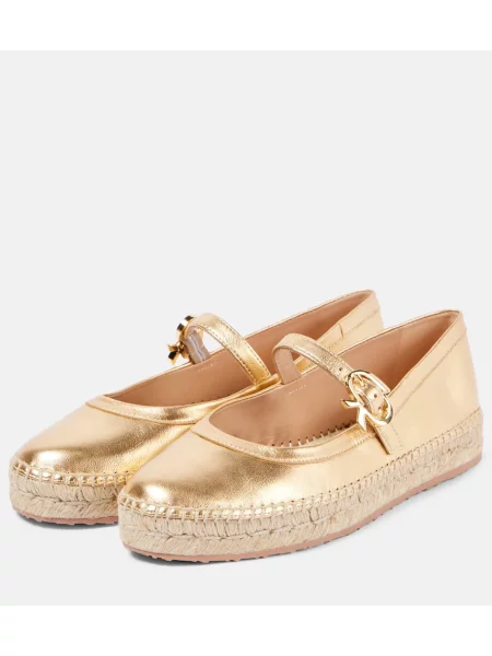 Espadrile Gianvito Rossi din piele auriu