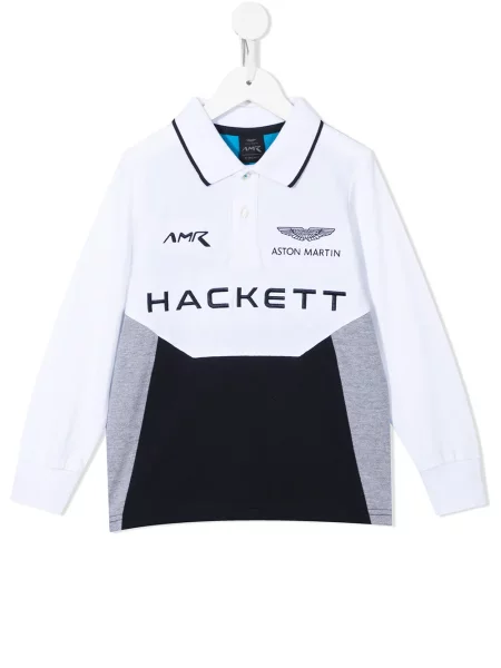 Koszulka polo dziecięca Hackett biała