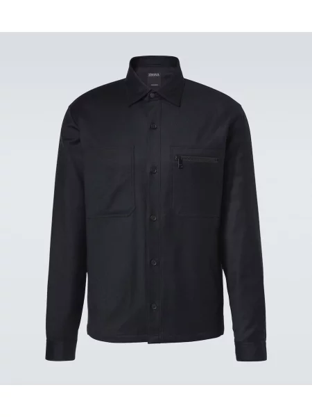 Geacă Zegna de lână albastru