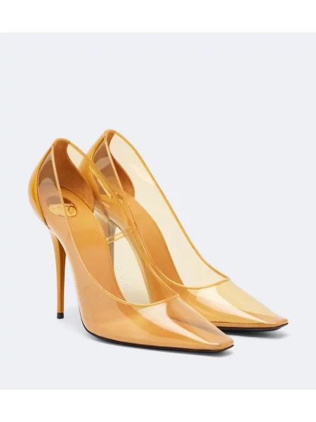 Pantofi cu toc Saint Laurent galben