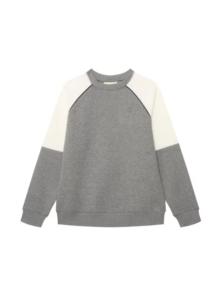 Calvin Klein Kids Mikina CALVIN KLEIN JEANS kids COLORBLOCK RELAXED CN FELPA' šedá