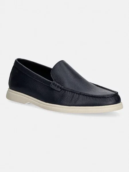 BOSS mocasini de piele Sienne albastru