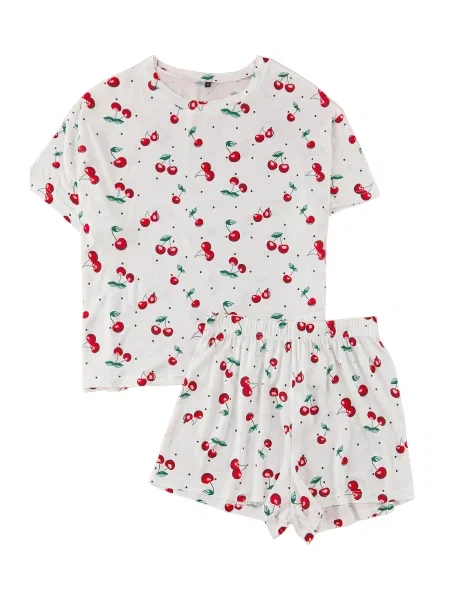 Trendyol Pantaloni scurți verde / roșu alb