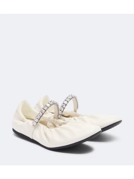 Pantofi cu toc Jimmy Choo din piele alb