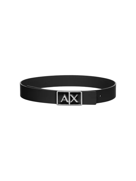 Armani Exchange Akcesoria Kobieta 80 CM Skóra Dwustronny skórzany pasek czarny