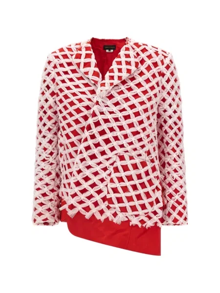 Sacou Comme Des Garçons din tul asimetric roșu