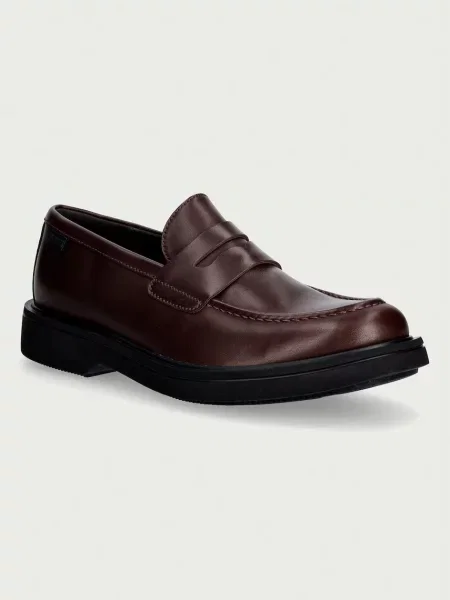 Camper mocasini pentru bărbați din piele Norman maro
