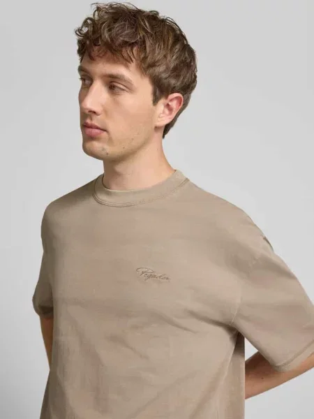 Oversized T-shirt z Wyhaftowane logo Pegador