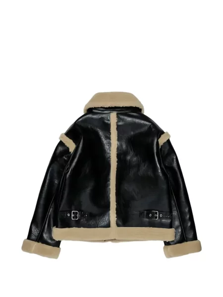 Kurtka skórzana dziecięca Mm6 Maison Margiela czarna