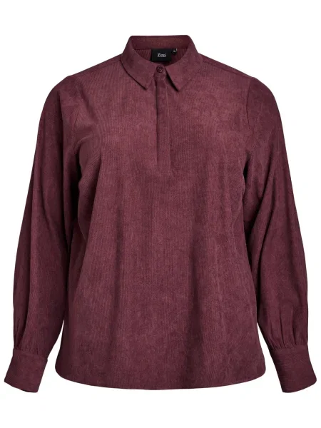 Zizzi Bluza Msurine temno rdeča