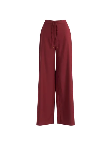 Spodnie Max Mara Studio wełniane czerwone