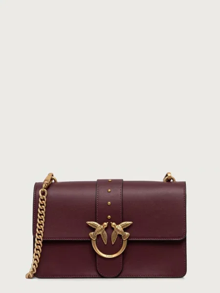 Pinko De piele geantă poștaș Love One Classic