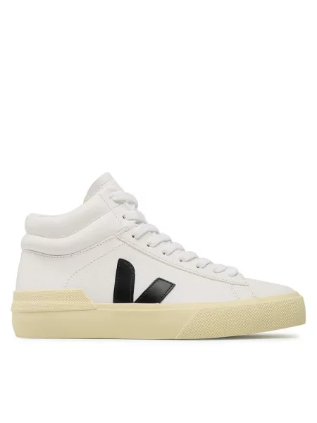 Veja MINOTAUR CHROMEFREE LEATHER WHITE BLACK BUTTER Kobiety Buty sportowe Veja Size: 4 biały