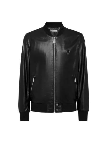 Kurtka skórzana Philipp Plein czarna