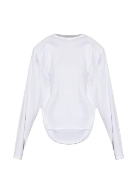 Lung tricou Iro cu volane alb