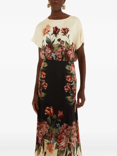 Scurt rochie maxi Farm Rio cu model floral negru